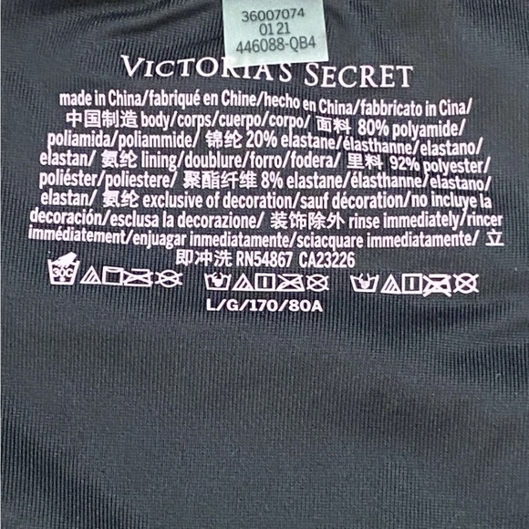 NWT Victoria’s Secret Black Sexy High Leg Brazilian Swim Bikini Bottom - Picture 8 of 10